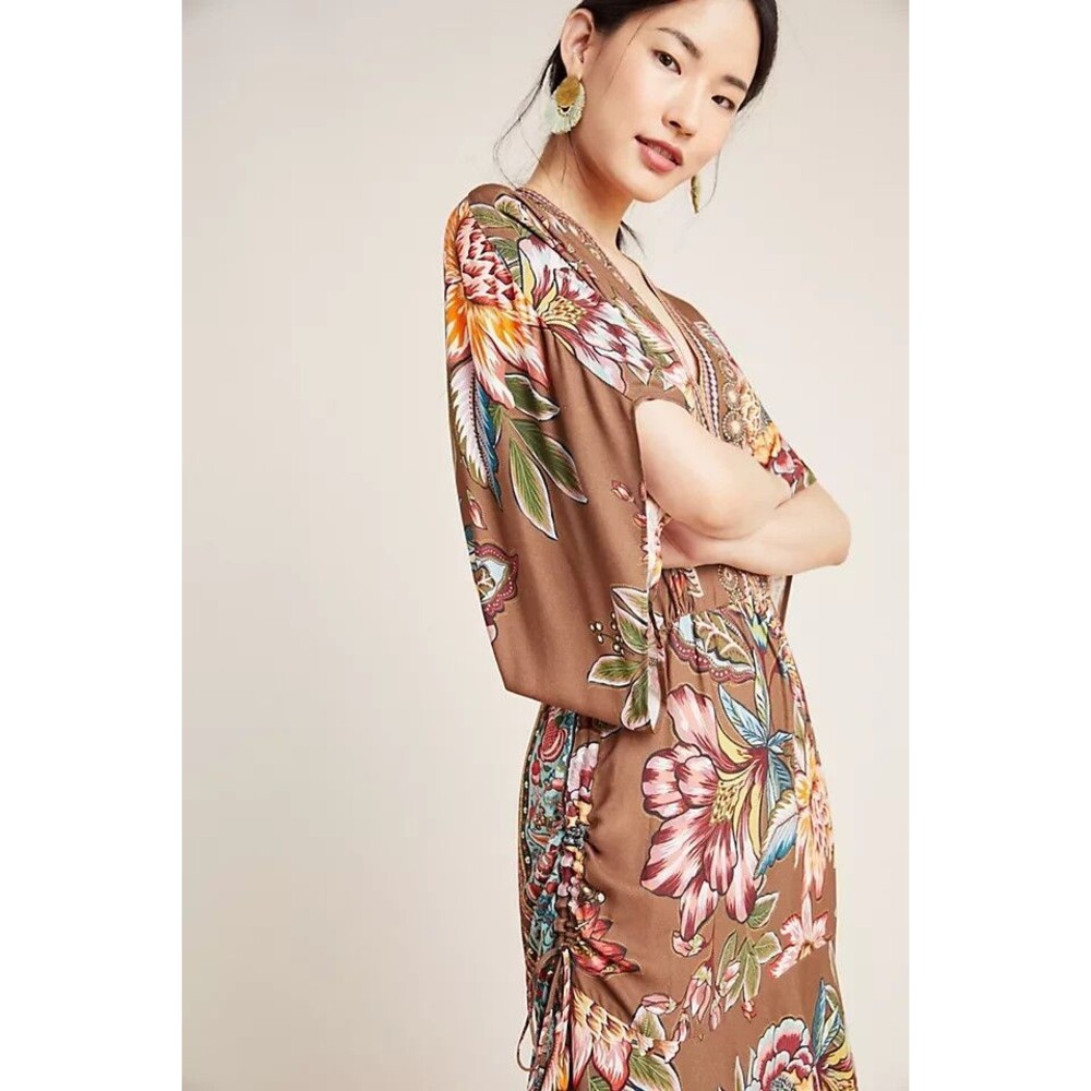 FARM Rio Brown Floral Maxi Dress - Picture 3 of 14
